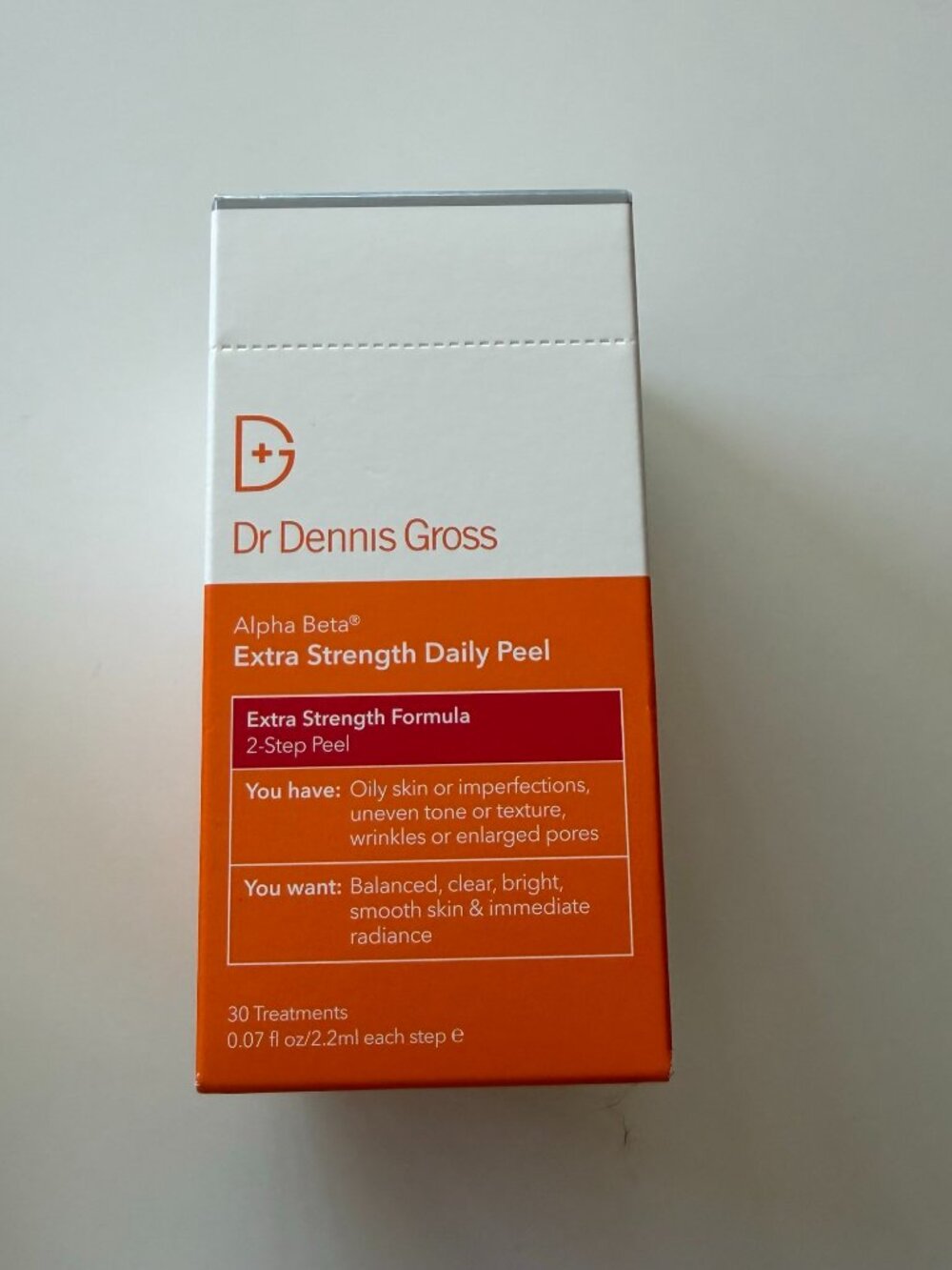 NWT Dr. Dennis Gross Alpha Beta Extra Strength Daily Peel 30 Treatments
